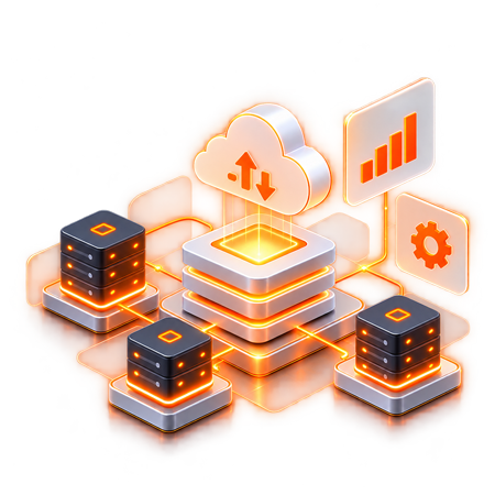 Connected cloud, servers, and business analytics